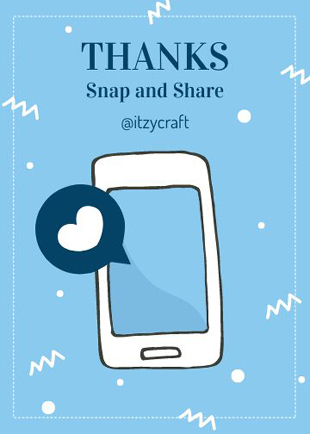 Free Snap Tag Share Card Template to Edit Online