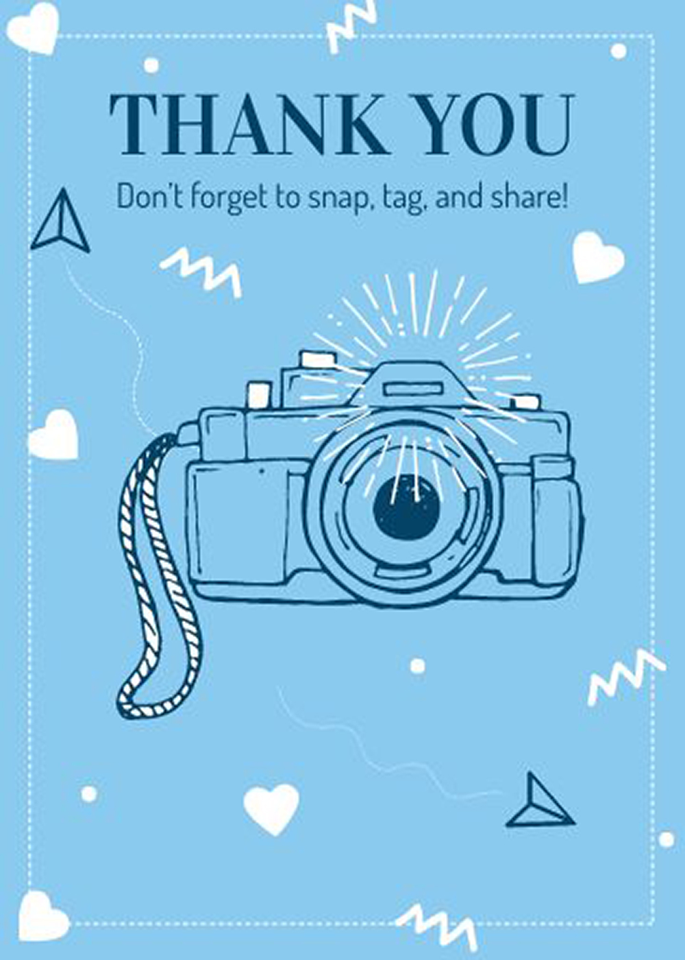 Free Snap Tag Share Card Template to Edit Online