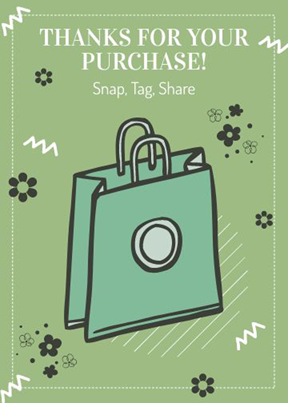 Free Snap Tag Share Card Template to Edit Online
