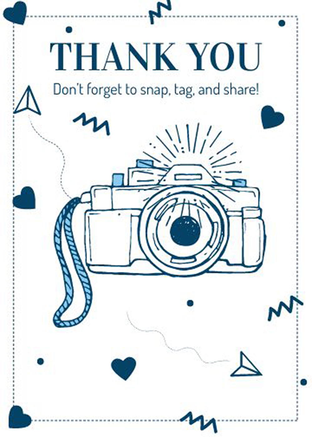 Free Snap Tag Share Card Template to Edit Online