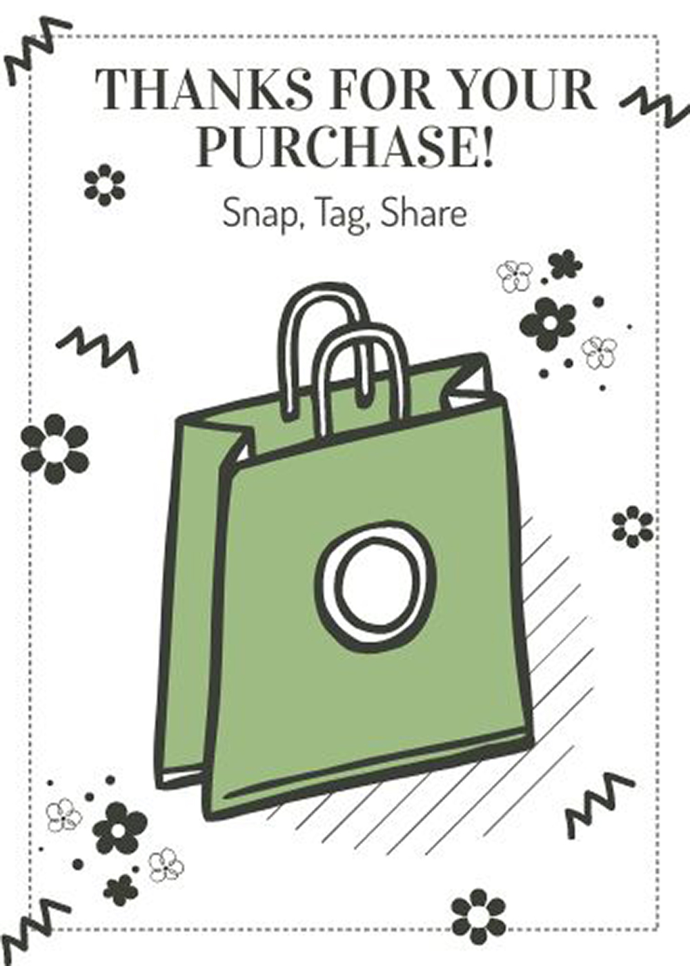 Free Snap Tag Share Card Template to Edit Online