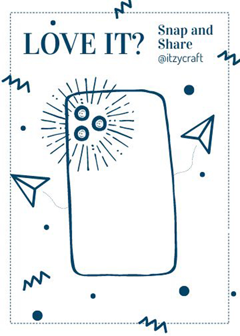 Free Snap Tag Share Card Template to Edit Online