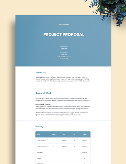 70+ FREE Proposal Templates - Apple (MAC) Pages | Template.net