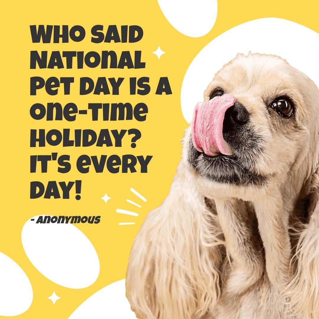 Funny National Pet Day Quote
