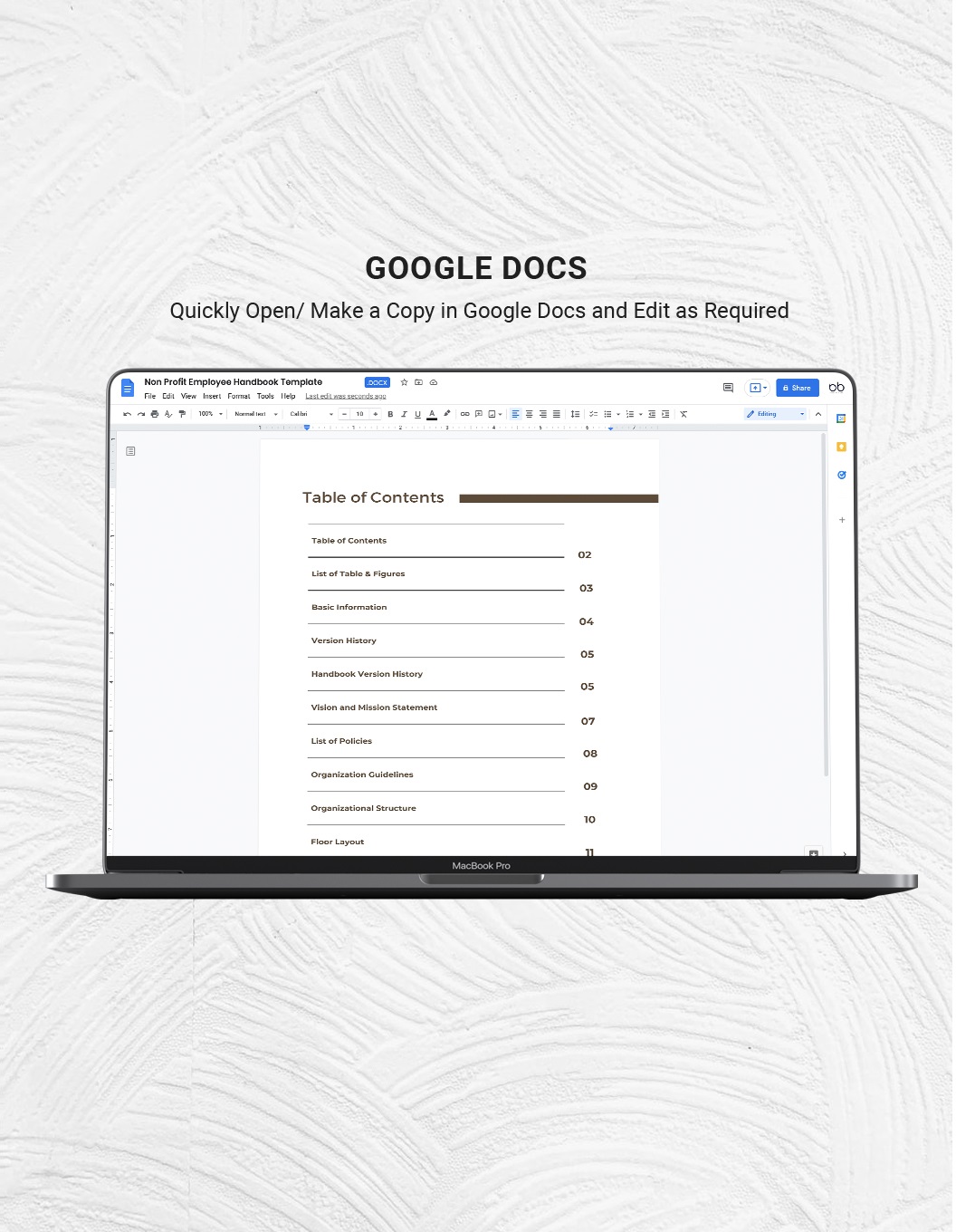 Free Non Profit Employee Handbook Template to Edit Online