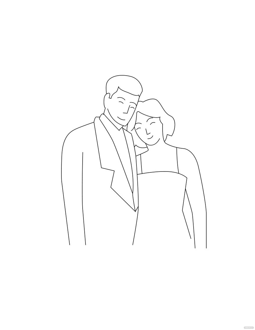 Wedding Anniversary Coloring Page