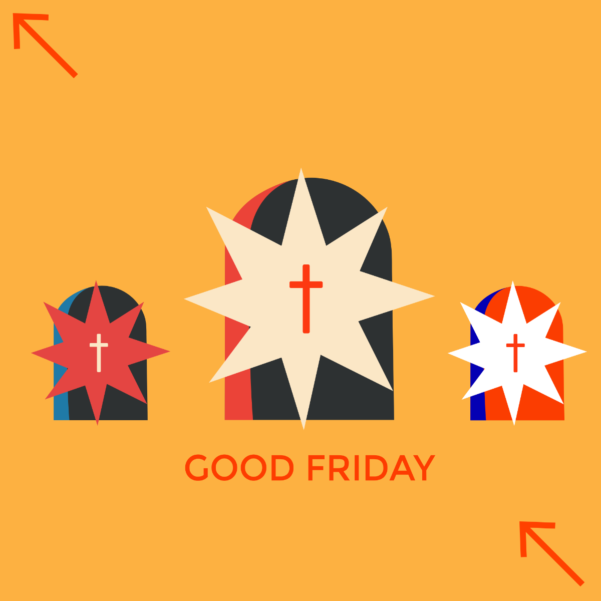 Modern Good Friday Vector Template