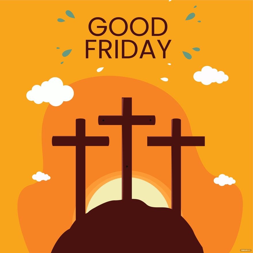 Good Friday Three Crosses Vector