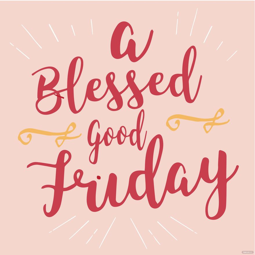 Free Good Friday Lettering Vector