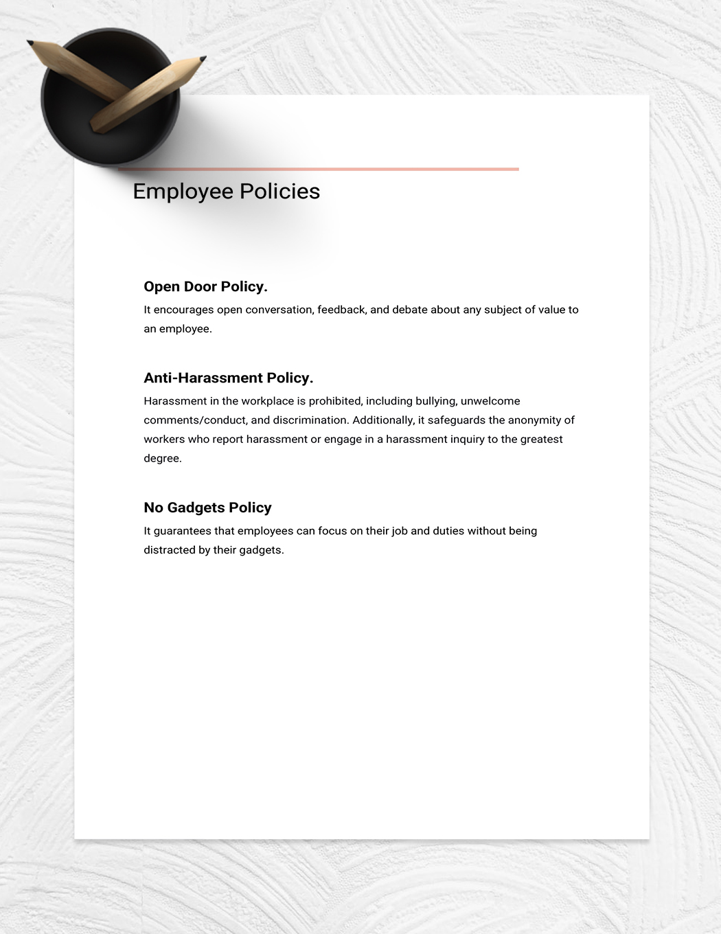 Free Small Business Employee Handbook Template to Edit Online