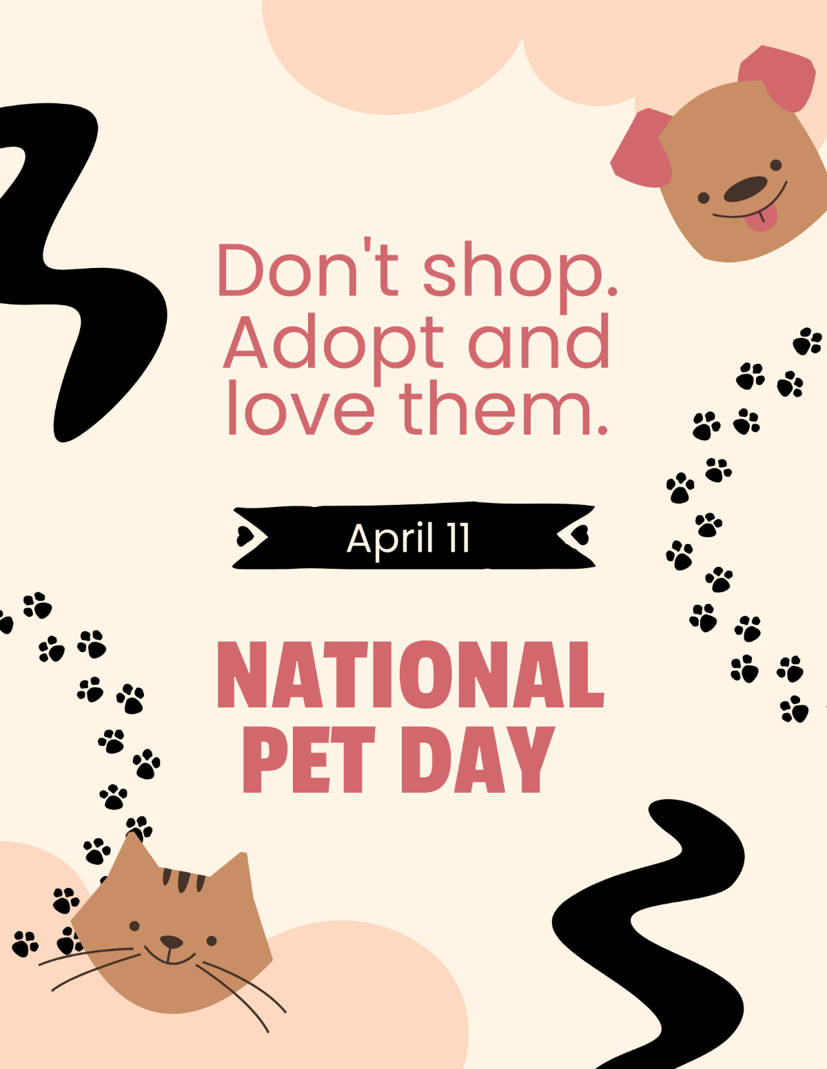 Free National Pet Day Marketing Template
