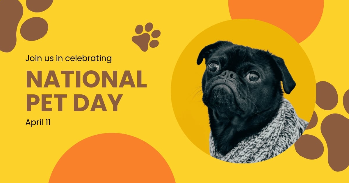 National Pet Day Promotional Facebook Post Template