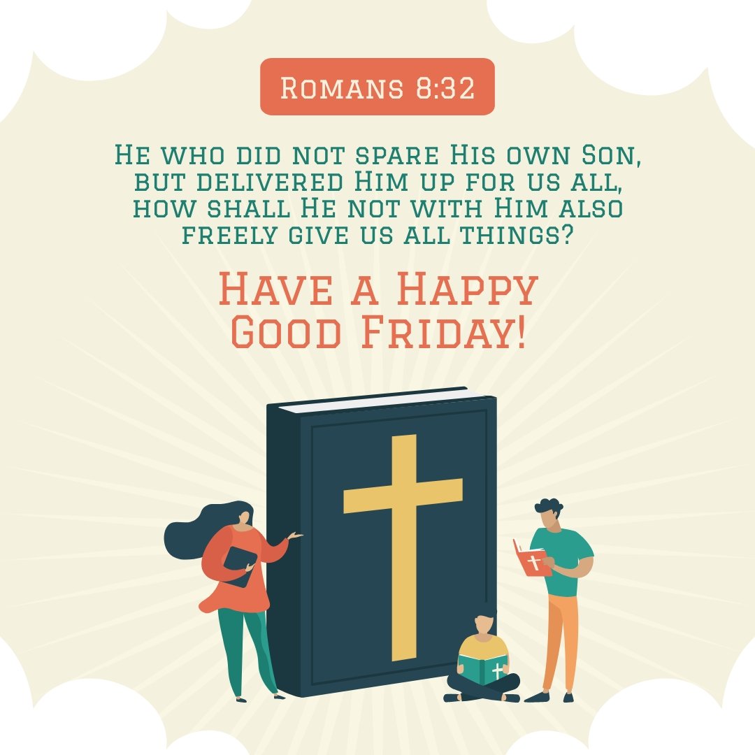Good Friday Bible Quote Template