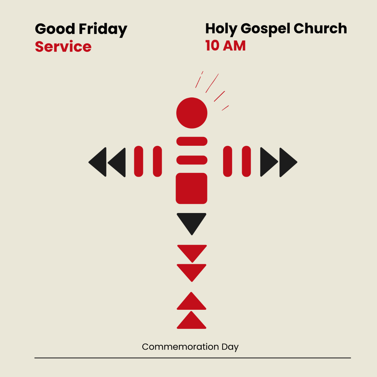 Good Friday Service Vector Template