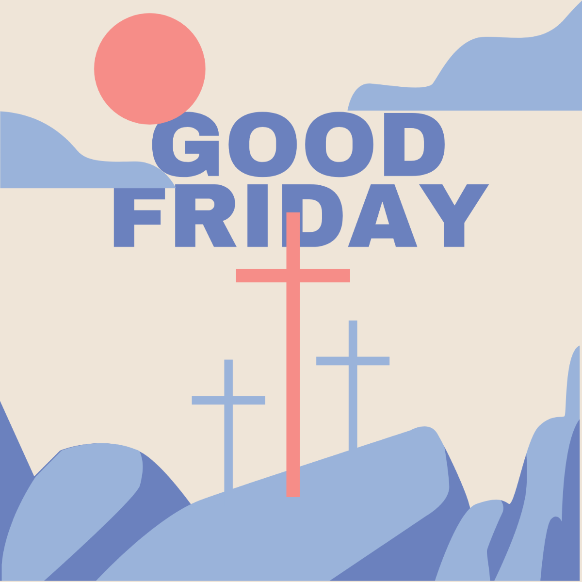Free Good Friday Holiday Vector Template