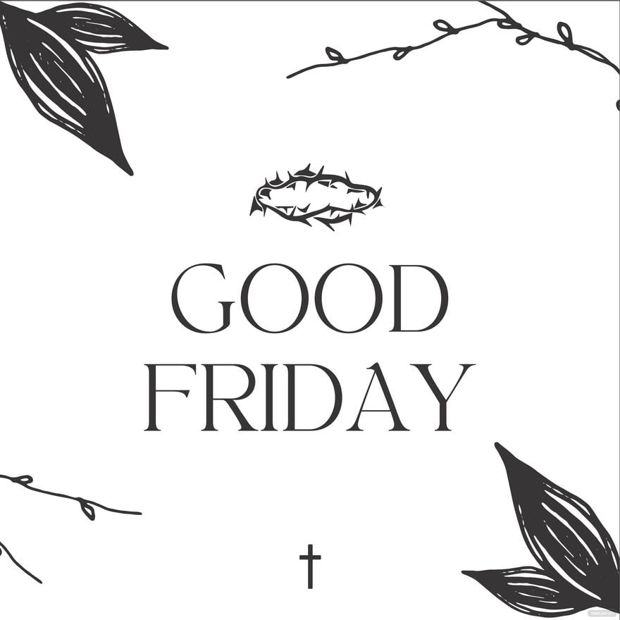 Black And White Good Friday Vector