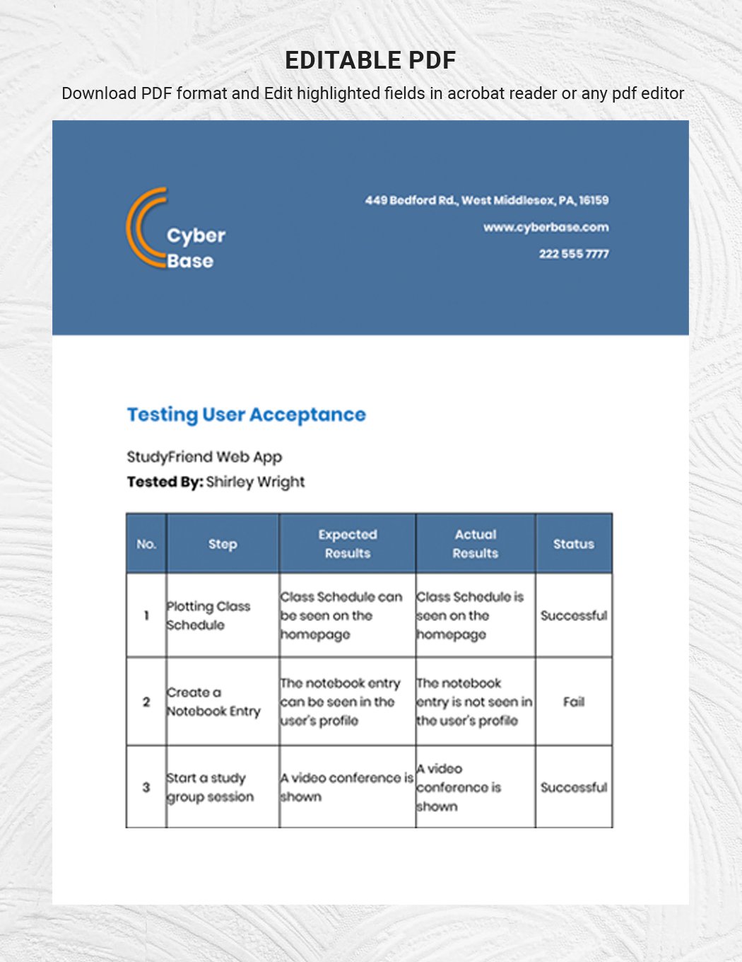 User Acceptance Testing Template Xls