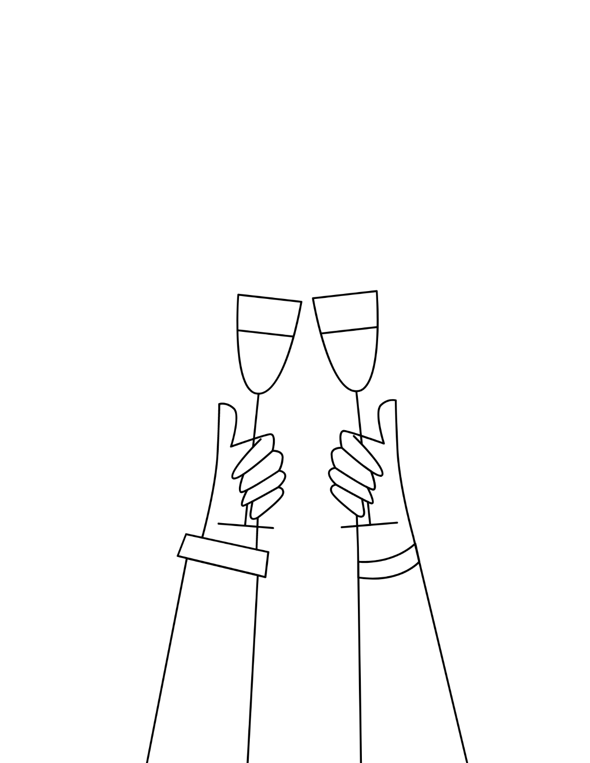 Wedding Reception Coloring Page Template