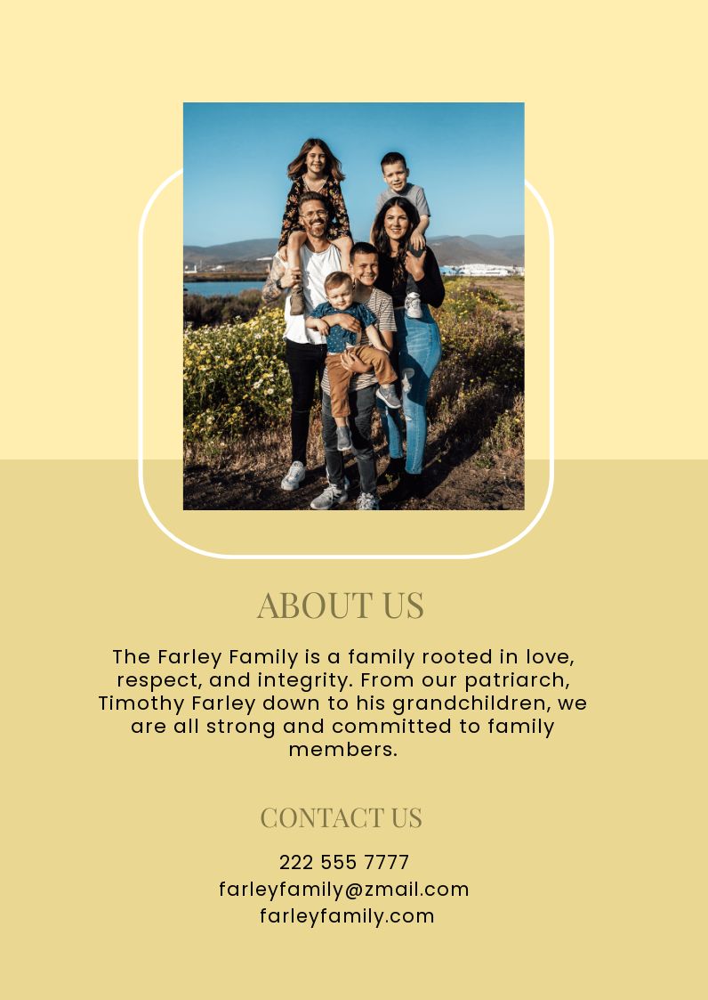Free Family Souvenir Booklet Template to Edit Online
