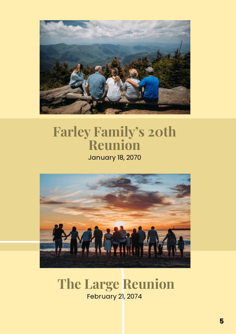 Free Family Souvenir Booklet Template to Edit Online