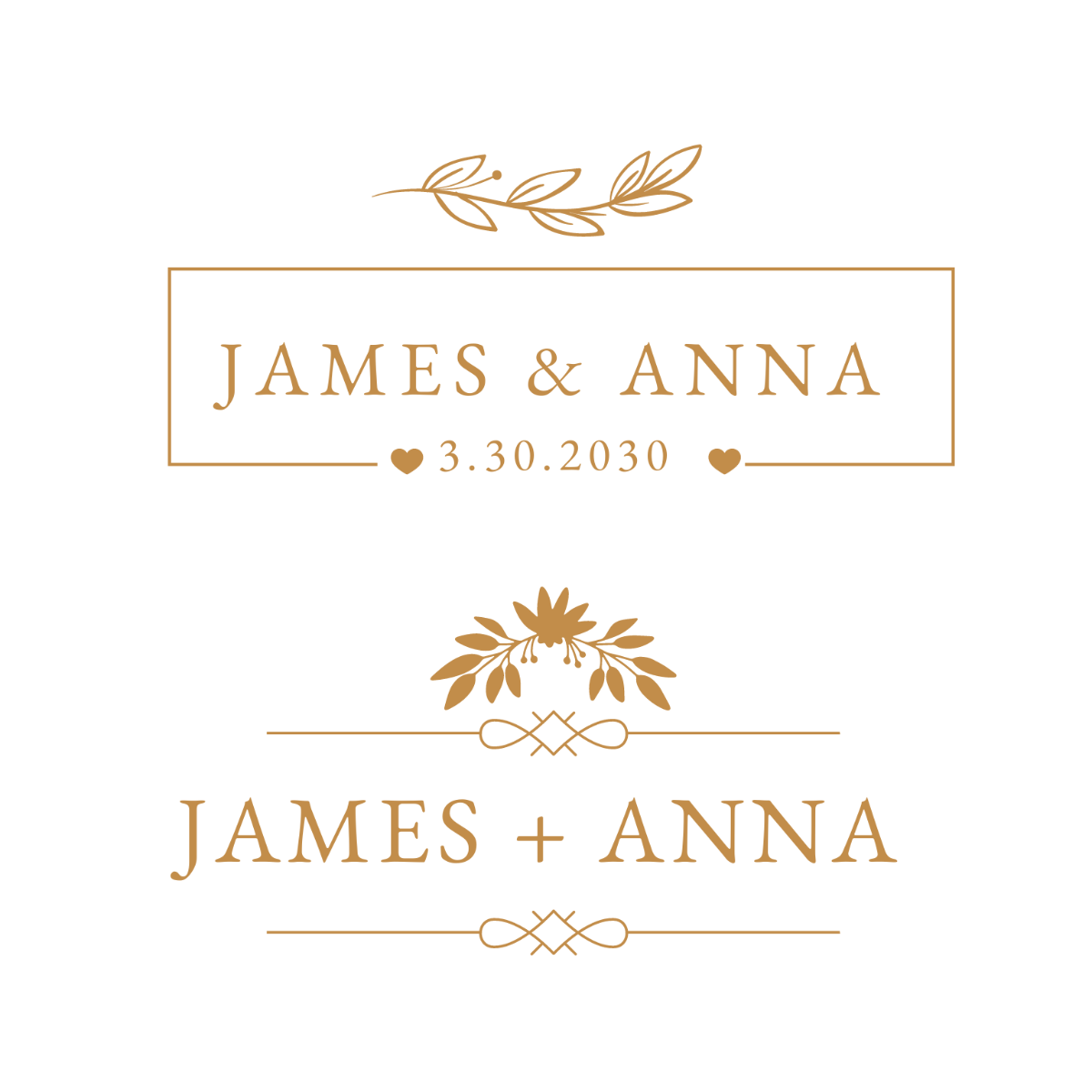 Free Wedding Name Illustration Template