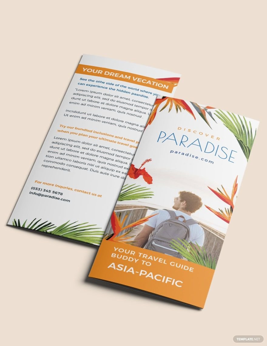 Travel Tri-Fold Brochure Template