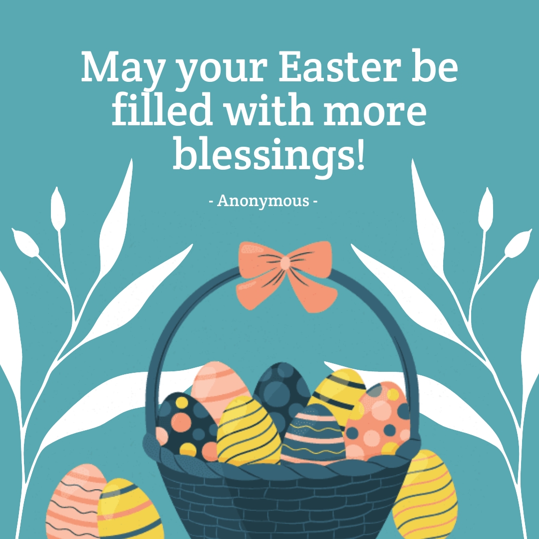 Free Easter Blessings Quote Template