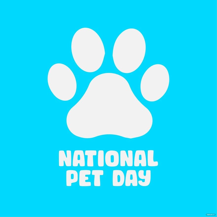 National Pet Day Sign Vector