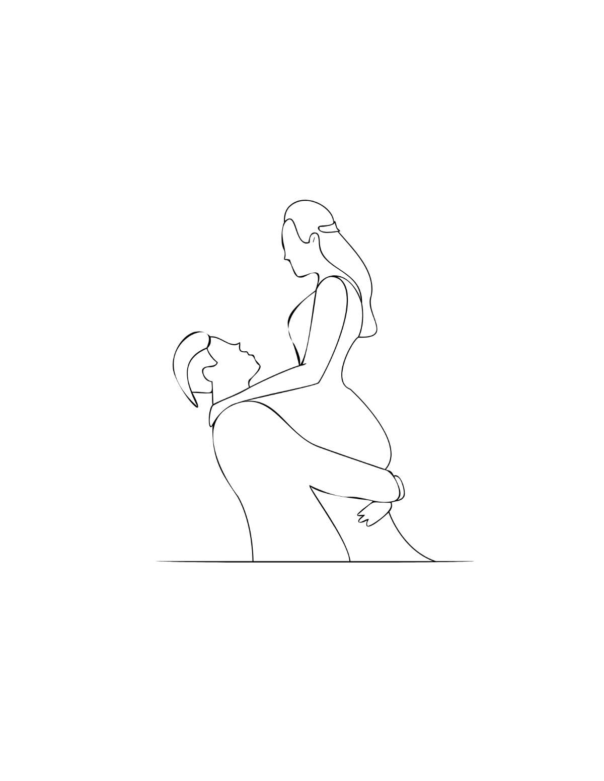 Bride And Groom Coloring Page Template