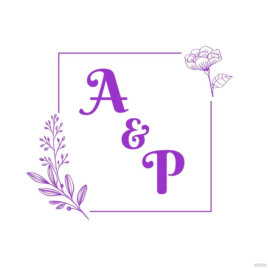 Wedding Monogram Clipart in Illustrator, EPS, SVG, JPG, PNG