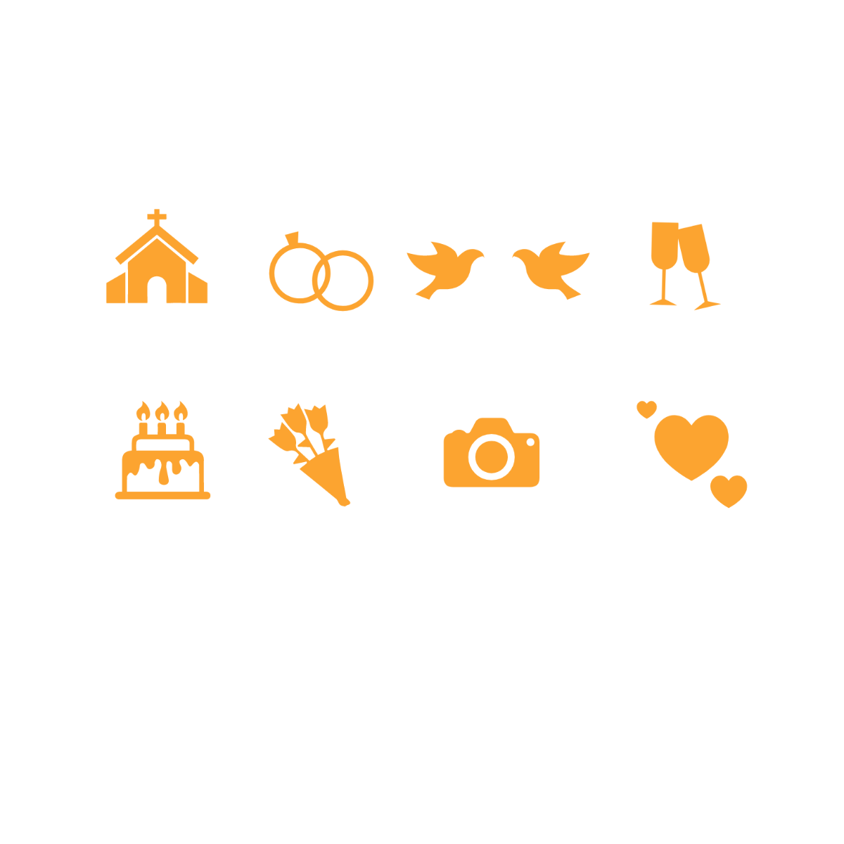 Wedding Icon Clipart Template