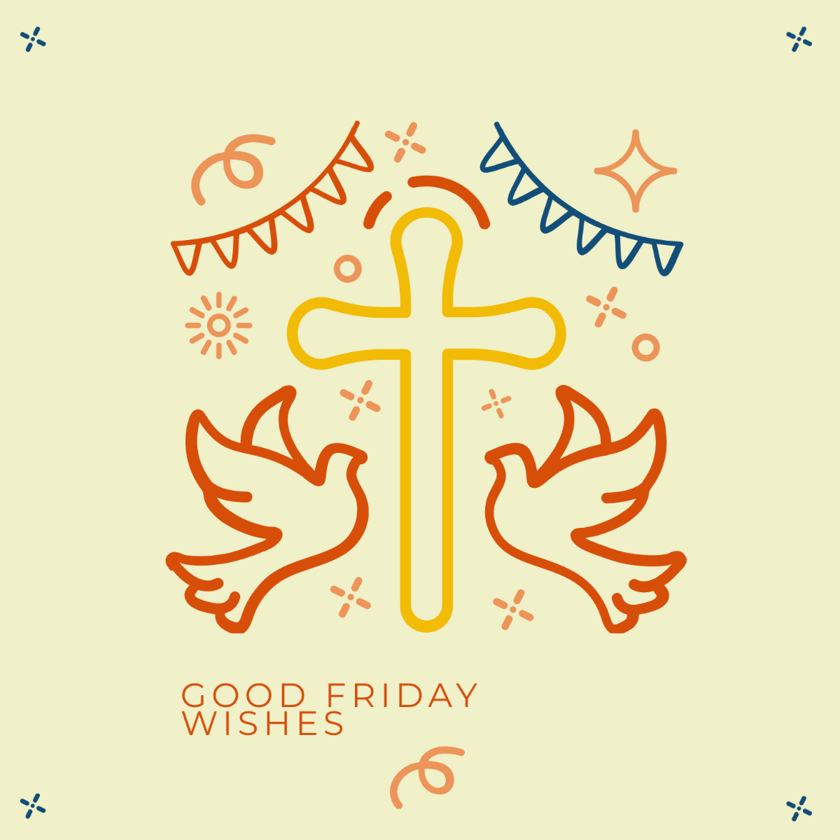 Good Friday Wishes Vector Template