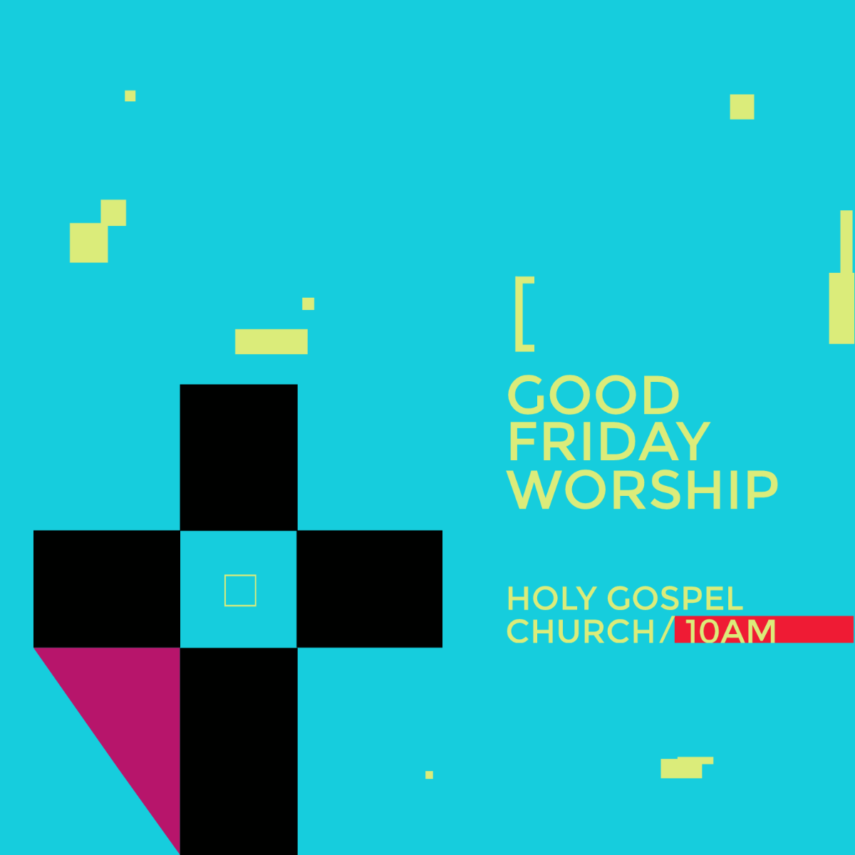 Good Friday Worship Vector Template