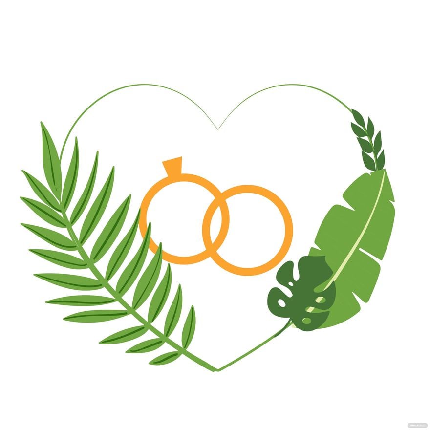 Green Wedding Clipart in Illustrator, EPS, SVG, JPG, PNG