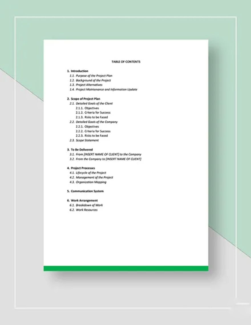 Project Plan Template