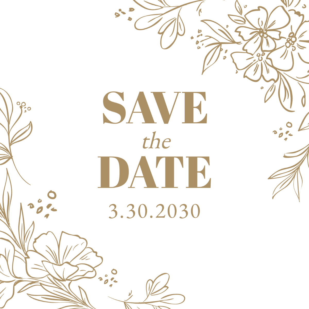 Save The Date Illustration Template