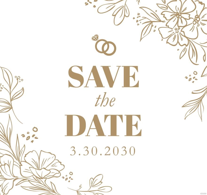 Free Save The Date Illustration