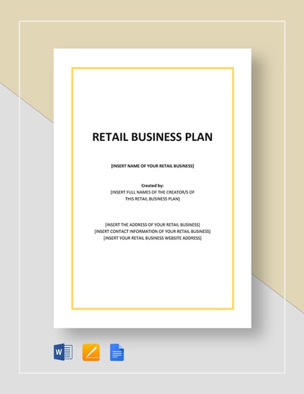 business plan template for retail shop