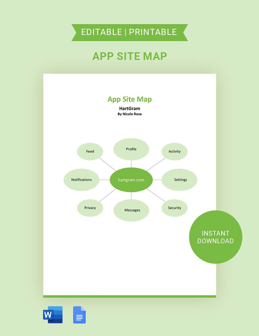 App Site Map Template