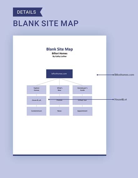 Blank Site Map Template Free Download