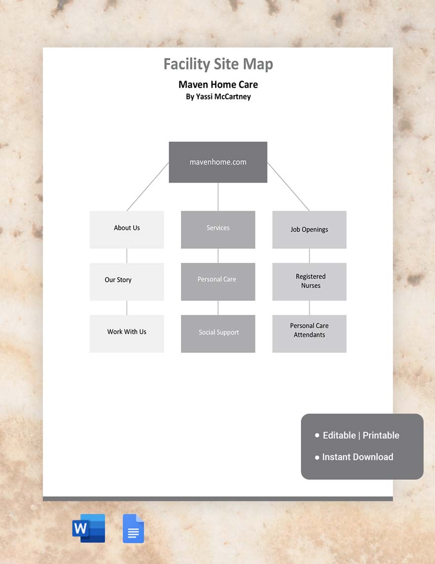 Facility Site Map Template in Word Google Docs Download Template net
