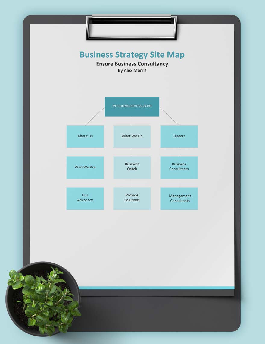 Business Strategy Site Map Template