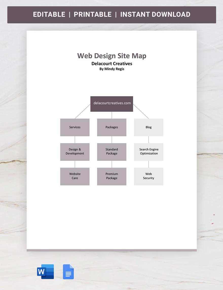 Web Design Site Map Template