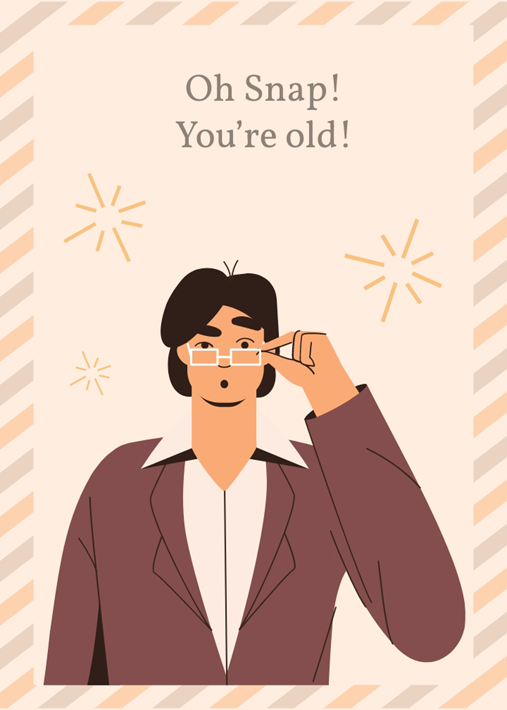 Free Minimalist Birthday Snap Card Template to Edit Online