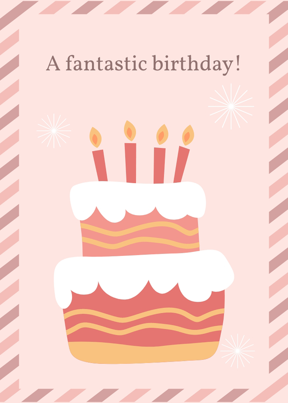 Free Minimalist Birthday Snap Card Template to Edit Online