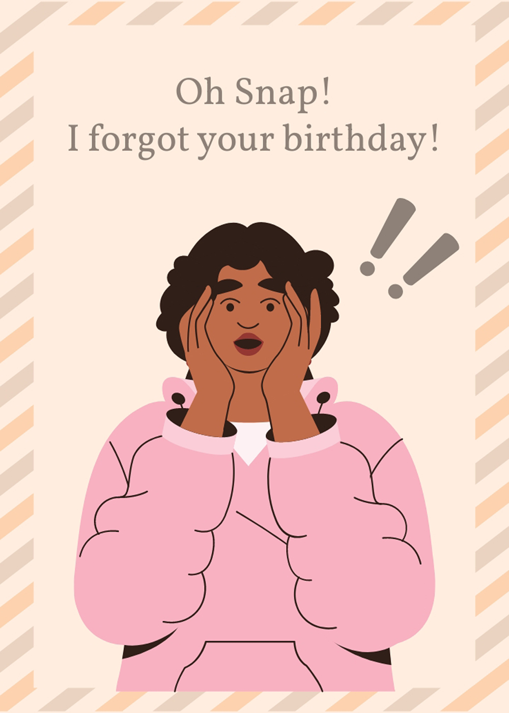Free Minimalist Birthday Snap Card Template to Edit Online