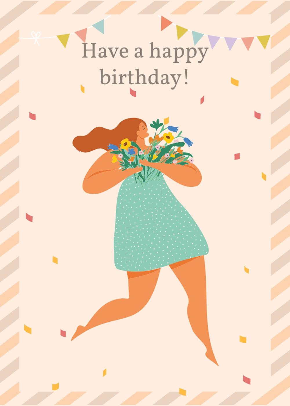 Free Minimalist Birthday Snap Card Template to Edit Online