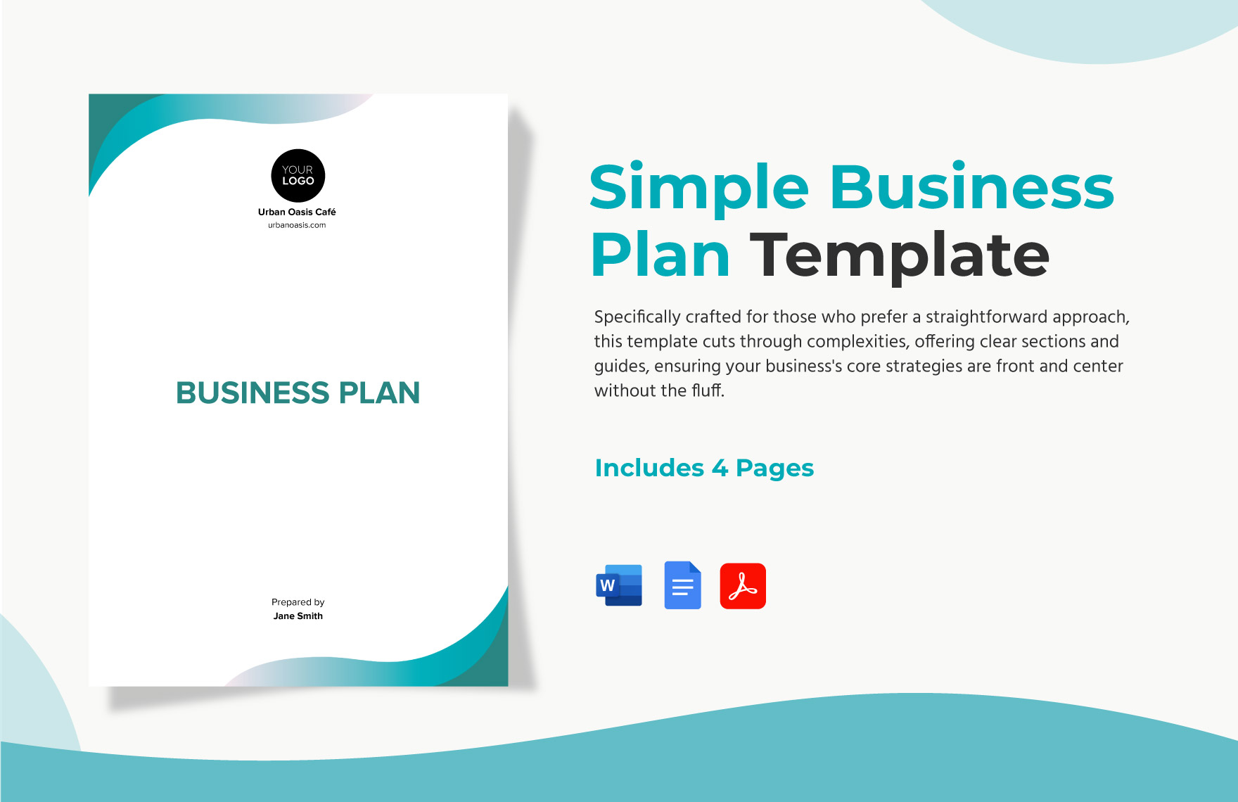 Simple Business Plan Template - Download in Word, Google Docs, PDF ...