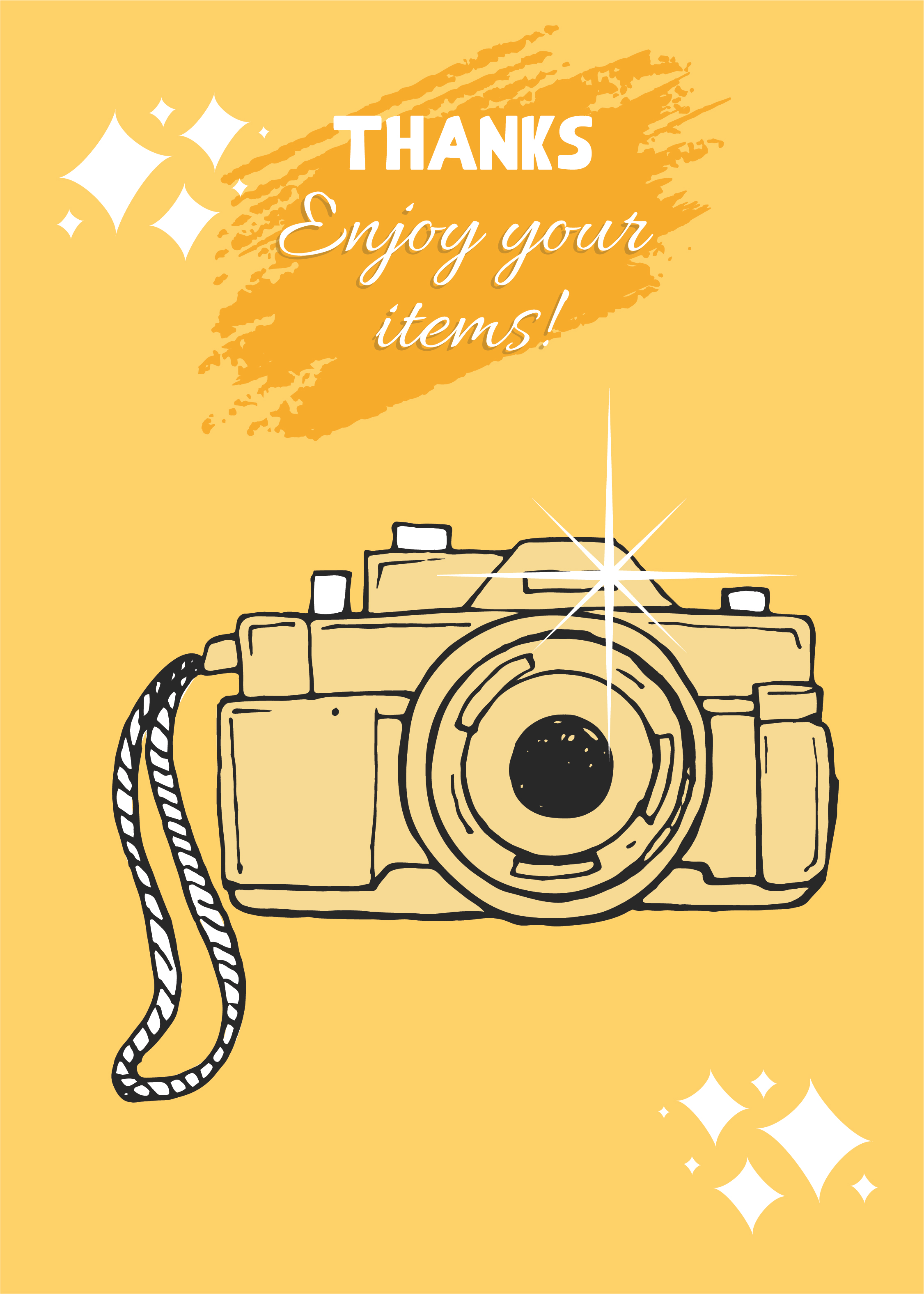 Free Thank You Snap Card Template to Edit Online