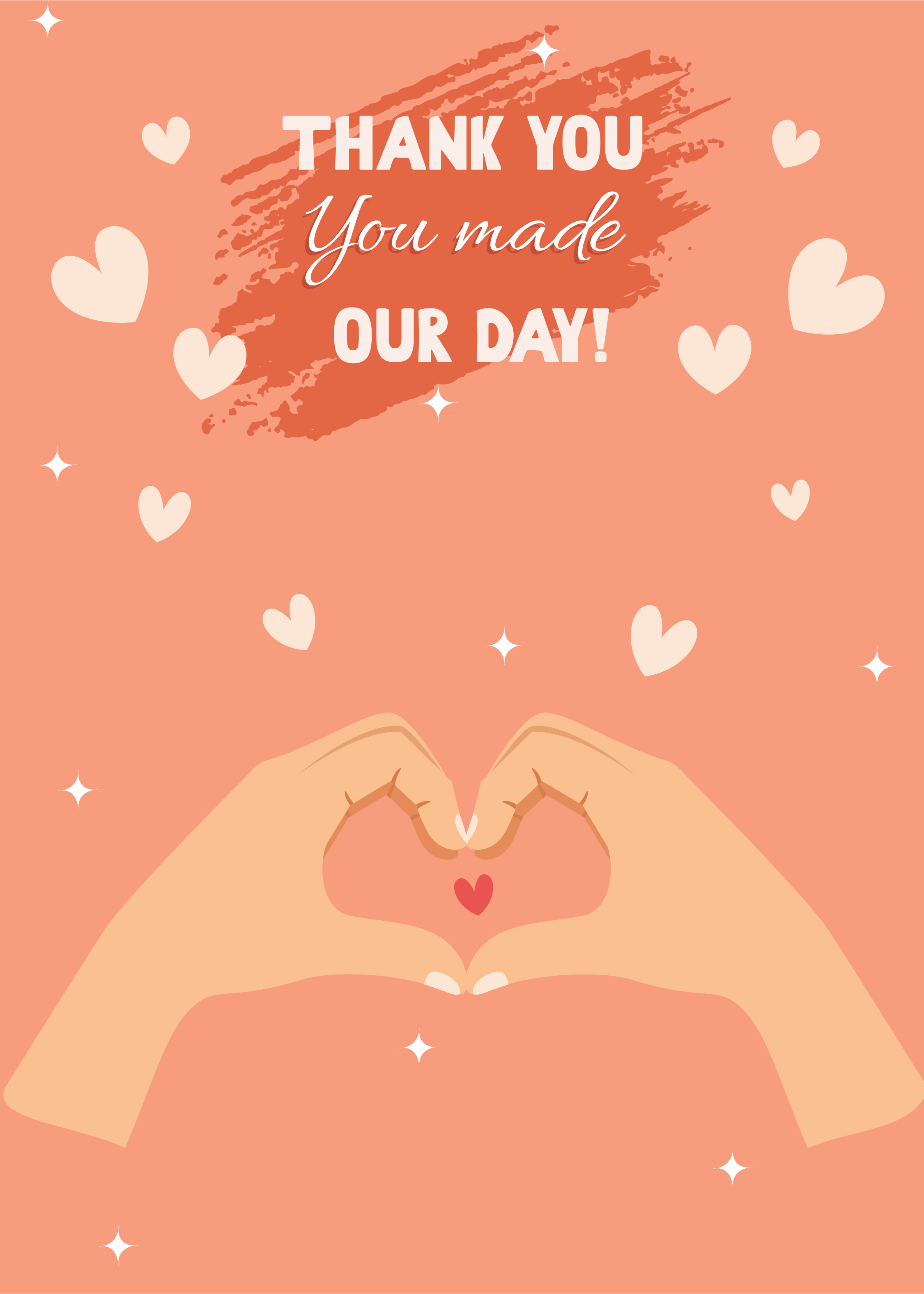 Free Thank You Snap Card Template to Edit Online
